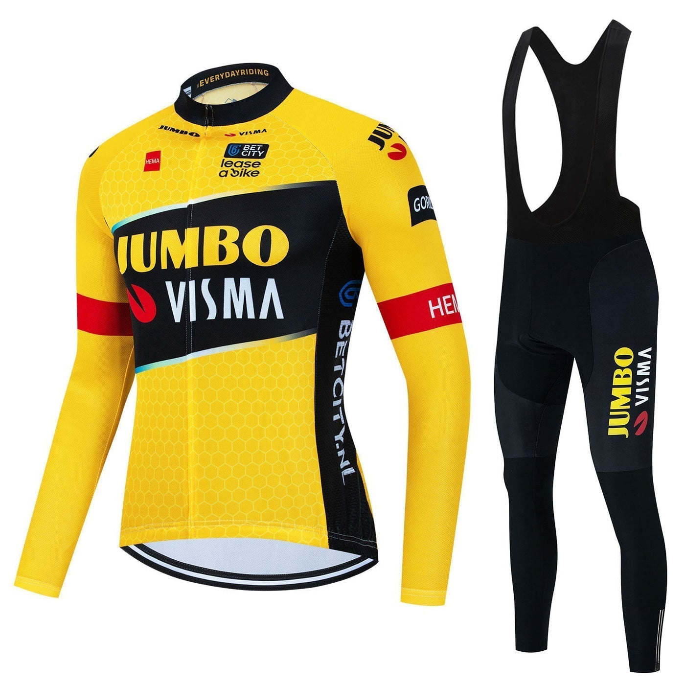 Jumbo Visma - Professionelles Langarm-Radtrikot