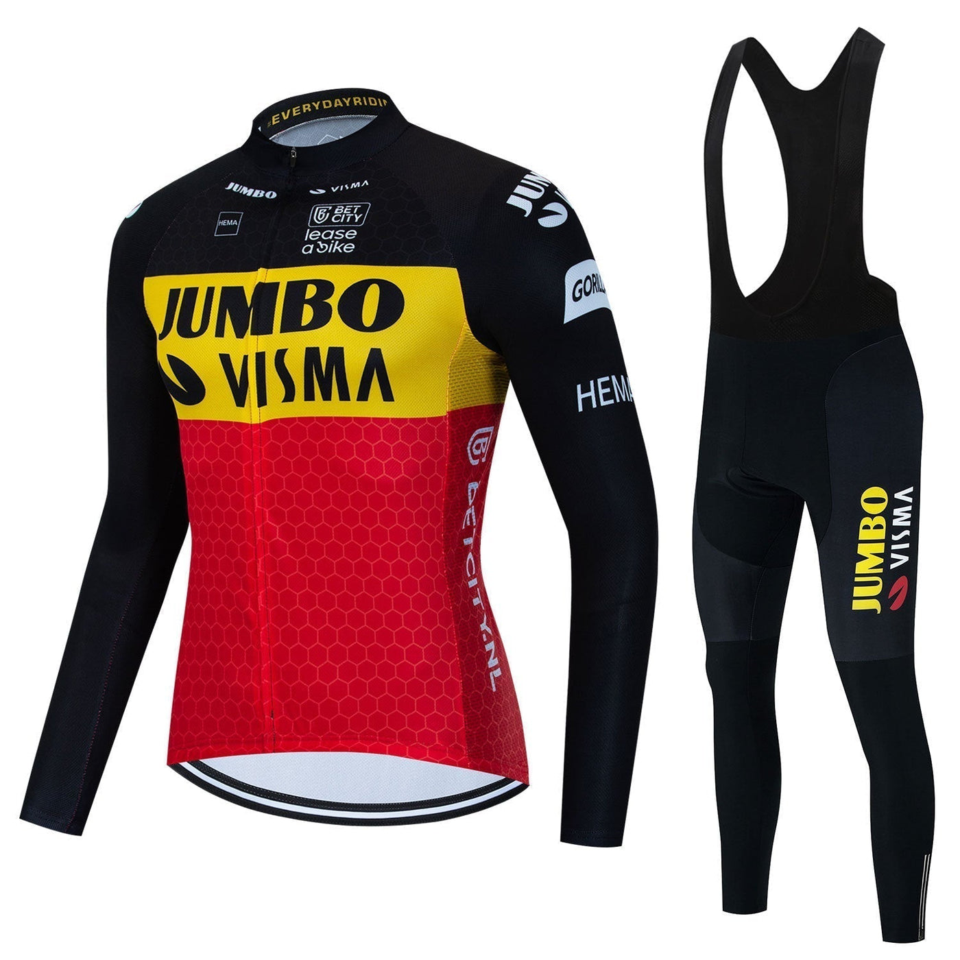 Jumbo Visma - Professionelles Langarm-Radtrikot
