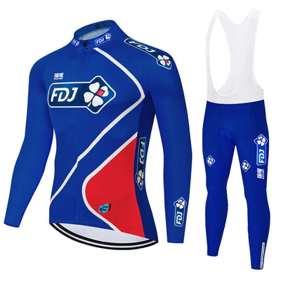 FDJ - Professionelles Langarm-Radtrikot