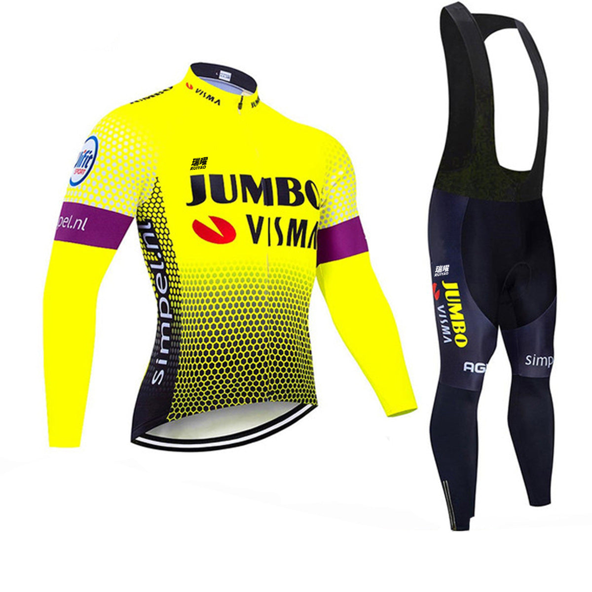Jumbo - Professionelles Langarm-Radsportbekleidungsset