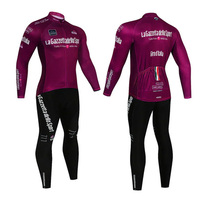 Giro d'Italia - Langarm-Radsportbekleidung Professionelles Set