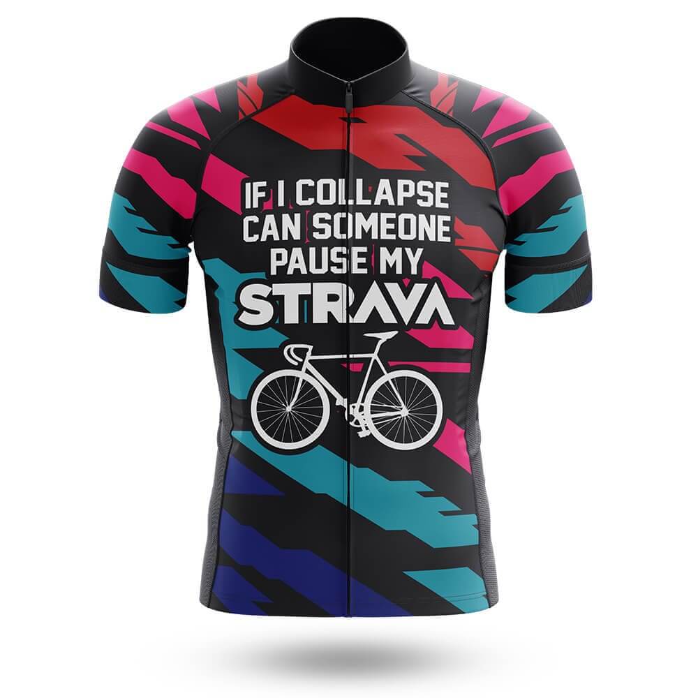 Wenn ich falle, stoppe das Strava-Fahrradshirt V1